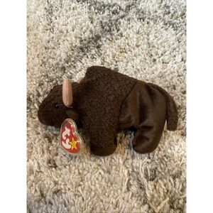 ROAM the Buffalo Retired Ty Beanie Baby 1998 Vintage 90's Bison with Tags‎